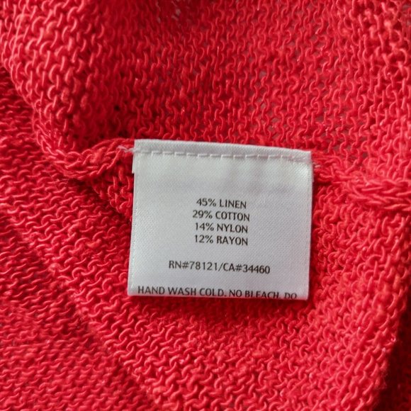 NWT EILEEN FISHER WOMAN 3X Melange Linen Grain Cascading Front Textured Cardigan - Picture 15 of 16